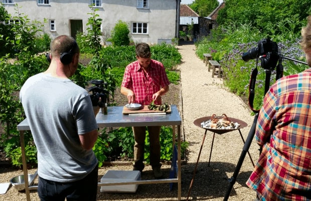 The River cottage garden is perfect for filming
