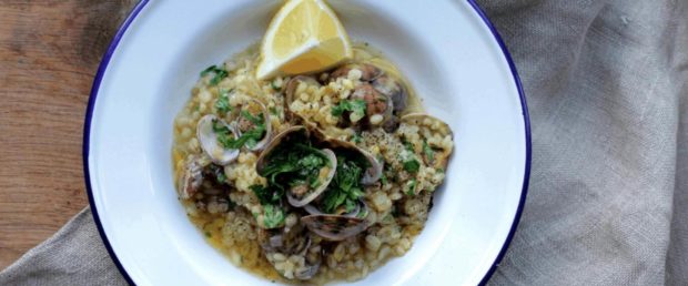 Clam leek and pearl barley