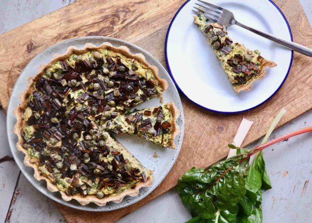 Vegan Chard and Caper Tart