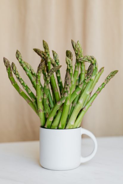 Asparagus bunch in a cup