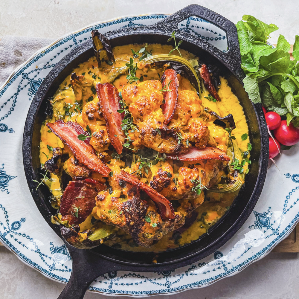 Whole Roast Cauliflower Cheese